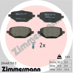 stabdžių trinkelių rinkinys, diskinis stabdys
                                ZIMMERMANN                                  