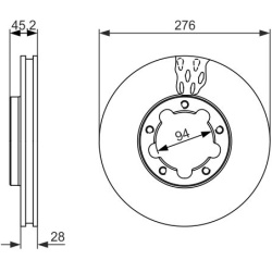 stabdžių diskas (1vnt)
                                BOSCH                                0986479136, BOSCH, 0986479136, 