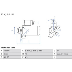 starteris
                                BOSCH                                                0986026320, BOSCH, 0986026320,