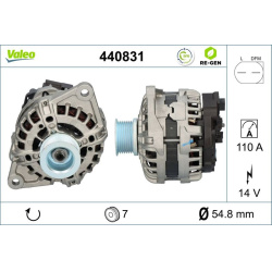 kintamosios srovės generatorius VALEO RE-GEN REMANUFACTURED
                                                440831, VALEO, 4