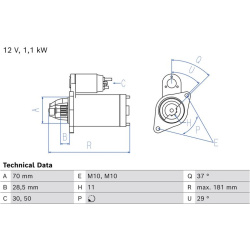 starteris
                                BOSCH                                                0986029170, BOSCH, 0986029170,