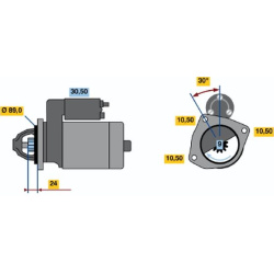 Starteris
                                BOSCH                                0986011030, BOSCH, 0986011030, auto detalė