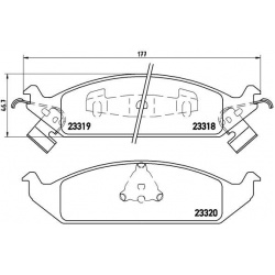 stabdžių trinkelių rinkinys, diskinis stabdys PRIME LINE
BREMBO