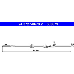 trosas, stovėjimo stabdys
                                ATE                                                24.3727-0679.2,