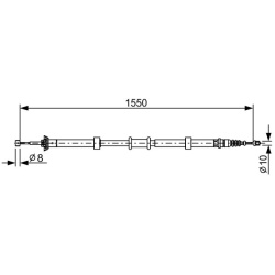 trosas, stovėjimo stabdys
                                BOSCH                                                1 987 482 527