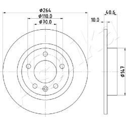 stabdžių diskas (1vnt)
                                ASHIKA                                                61-00-0400, AS