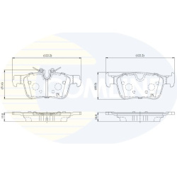 stabdžių trinkelių rinkinys, diskinis stabdys
                                COMLINE                                     