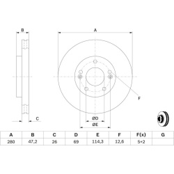 stabdžių diskas (1vnt)
                                BOSCH                                0986479C13, BOSCH, 0986479C13, 