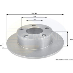 Stabdžių diskas (1VNT), galinis
                                COMLINE                                                ADC1