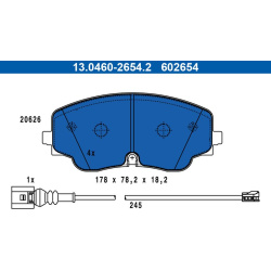stabdžių trinkelių rinkinys, diskinis stabdys
                                ATE                                         