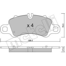 stabdžių trinkelių rinkinys, diskinis stabdys
                                METELLI                                     