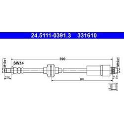 stabdžių žarnelė
                                ATE                                                24.5111-0391.3, ATE, 