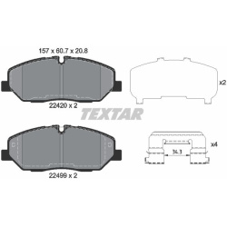 stabdžių trinkelių rinkinys, diskinis stabdys Q+
                                TEXTAR                                   