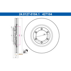 stabdžių diskas (1vnt)
                                ATE                                                24.0127-0104.1, A