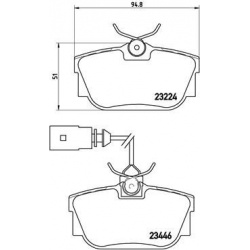 stabdžių trinkelių rinkinys, diskinis stabdys PRIME LINE
                                BREMBO                           