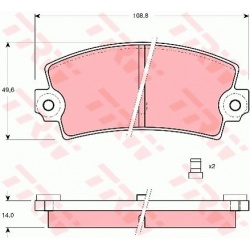 stabdžių trinkelių rinkinys, diskinis stabdys
                                TRW                                         
