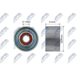 įtempiklio skriemulys, V formos rumbuotas diržas
                                NTY                                       