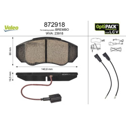 stabdžių trinkelių rinkinys, diskinis stabdys OPTIPACK for LCV
                                VALEO                      