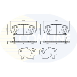 stabdžių trinkelių rinkinys, diskinis stabdys
                                COMLINE                                     