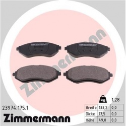 stabdžių trinkelių rinkinys, diskinis stabdys
                                ZIMMERMANN                                  