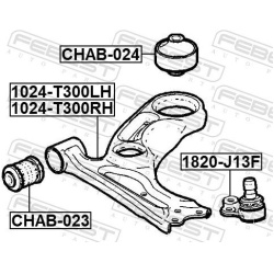 pakabos svirtis
                                FEBEST                                1024-T300RH, Nenurodytas gamintojas, 10