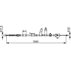 trosas, stovėjimo stabdys
                                BOSCH                                                1 987 482 653