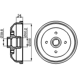 stabdžių būgnas
                                BOSCH                                0986477040, BOSCH, 0986477040, auto d