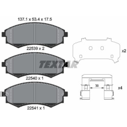 stabdžių trinkelių rinkinys, diskinis stabdys Q+
                                TEXTAR                                225