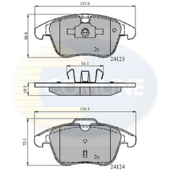 Stabdžių kaladėlės priekinės
                                COMLINE                                                CBP0
