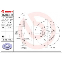 stabdžių diskas (1vnt) PRIME LINE - UV Coated
                                BREMBO                                09.B356