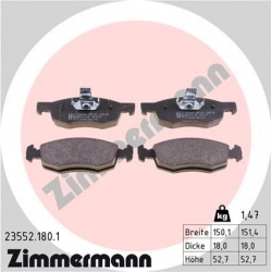 stabdžių trinkelių rinkinys, diskinis stabdys
                                ZIMMERMANN                                23