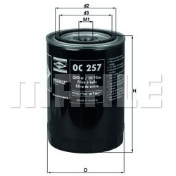Filtras tepalo
MAHLE OC257, MAHLE, OC257, auto