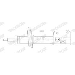 amortizatorius MONROE ORIGINAL (Gas Technology)
                                                G8696, MONROE, G8696, auto de