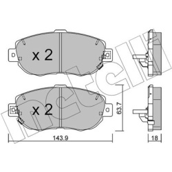 stabdžių trinkelių rinkinys, diskinis stabdys
METELLI