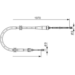 trosas, stovėjimo stabdys
                                BOSCH                                1 987 482 253, BOSCH, 1987482