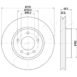 stabdžių diskas (1vnt)
                                ASHIKA                                                60-00-0957, AS