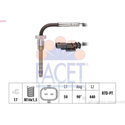 jutiklis, išmetamųjų dujų temperatūra Made in Italy - OE Equivalent
                                FACET               
