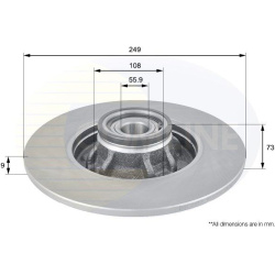 Stabdžių diskas su guoliu, 1VNT
                                COMLINE                                                ADC3