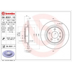 stabdžių diskas (1vnt) PRIME LINE - UV Coated
                                BREMBO                                       