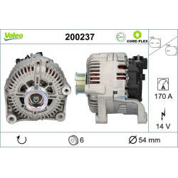 kintamosios srovės generatorius VALEO CORE-FLEX
                                                200237, VALEO, 200237, auto 