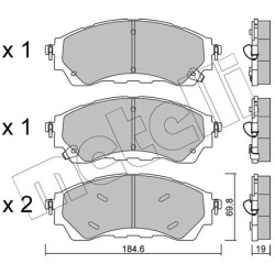 stabdžių trinkelių rinkinys, diskinis stabdys
                                METELLI                                     