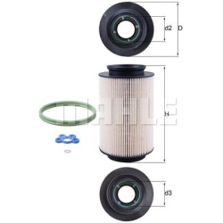 Filtras kuro diesel
                                MAHLE                                                KX178D, MAHLE, KX178