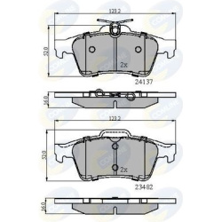 Stabdžių kaladėlės galinės
                                COMLINE                                                CBP015