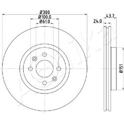 stabdžių diskas (1vnt)
                                ASHIKA                                                60-00-0705, AS