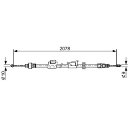 trosas, stovėjimo stabdys
                                BOSCH                                                1987482706, B