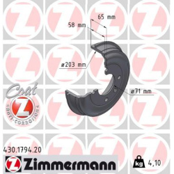 stabdžių būgnas COAT Z
                                ZIMMERMANN                                                430.1794.