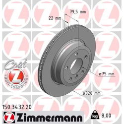 stabdžių diskas (1vnt) COAT Z
                                ZIMMERMANN                                                150