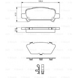 stabdžių trinkelių rinkinys, diskinis stabdys
                                BOSCH                                       