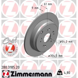 stabdžių diskas (1vnt) COAT Z
ZIMMERMANN 280