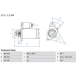 starteris
                                BOSCH                                0 986 022 430, BOSCH, 0986022430, auto detalė